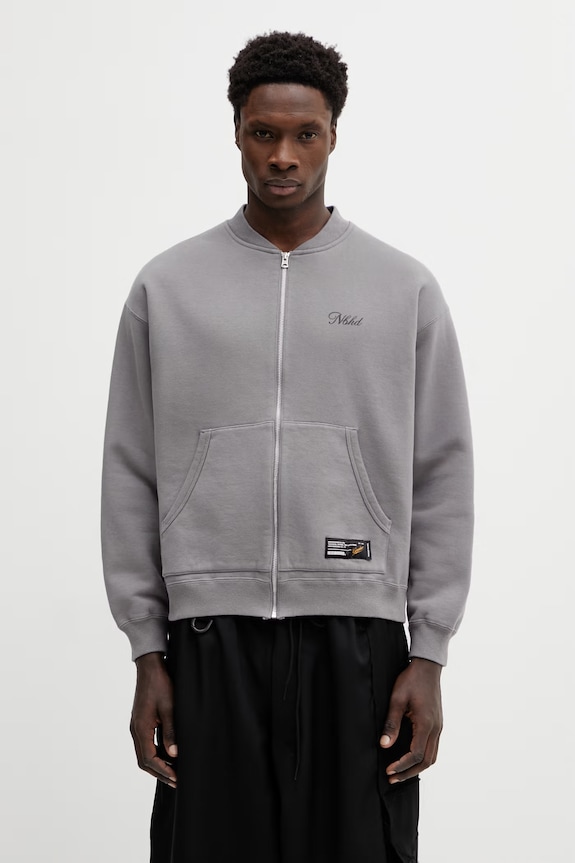 Clothing NEIGHBORHOOD cotton sweatshirt PLAIN SWEAT ZIP JACKET LS 252UWNH.CSM06 gray