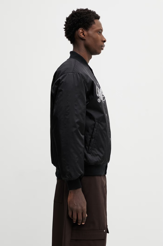 Bomber jakna NEIGHBORHOOD BASEBALL JACKET crna 252TSNH.JKM04