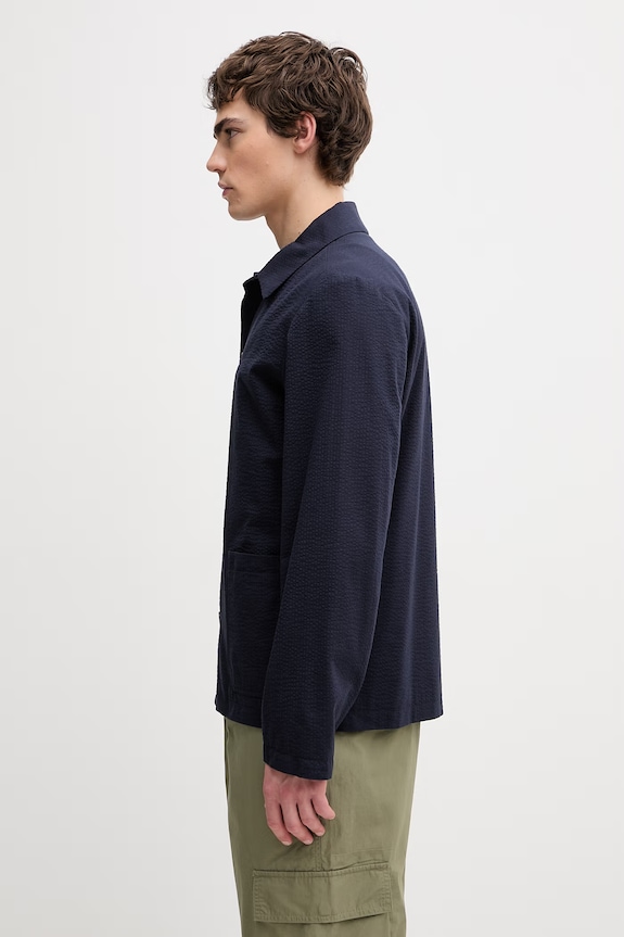 A.P.C. Veste Brest koszula bawełniana męska COGXU.H03210 granatowy SS26