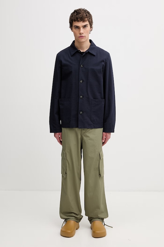 A.P.C. Veste Brest koszula bawełniana męska COGXU.H03210 granatowy