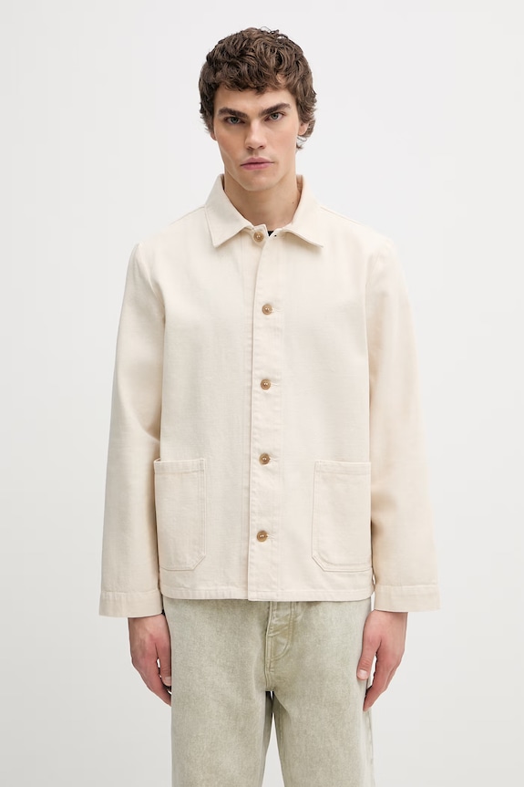 A.P.C. Veste Kerlouan Brodee kurtka przejściowa bawełniana męska beżowy COHGI.H03205