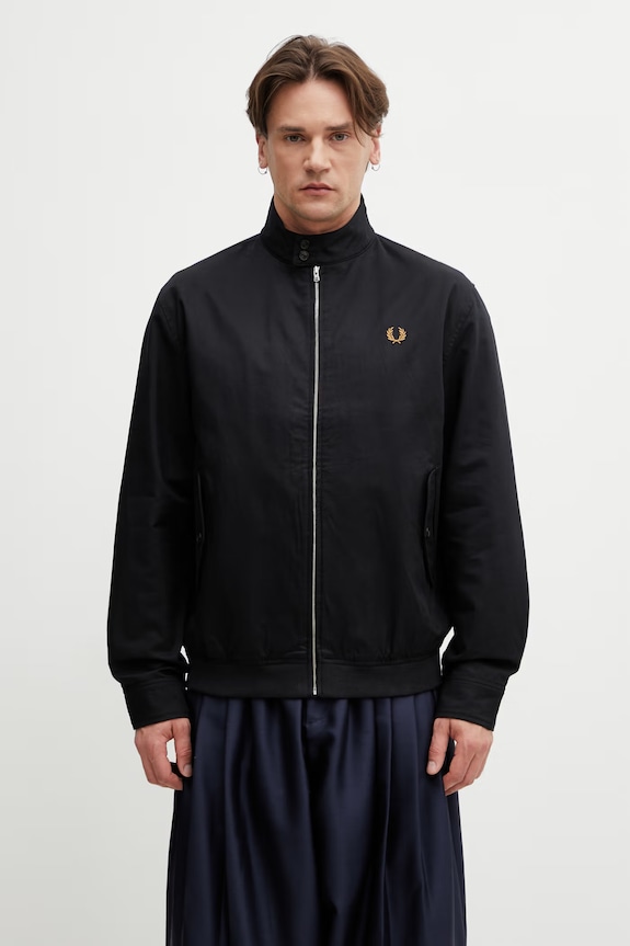 Fred Perry férfi átmeneti kabát pamuttal fekete J2317