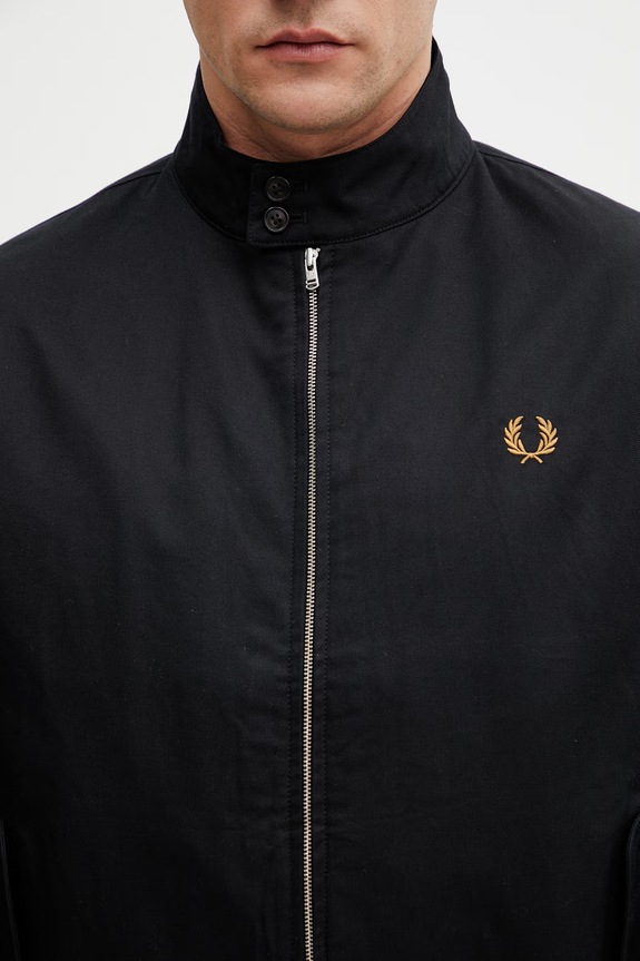 Fred Perry férfi átmeneti kabát pamuttal fekete J2317