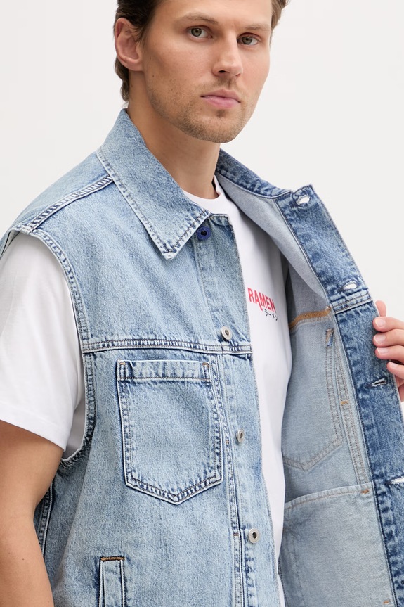 Karl Lagerfeld Jeans vesta pánska rifľová B2M14024