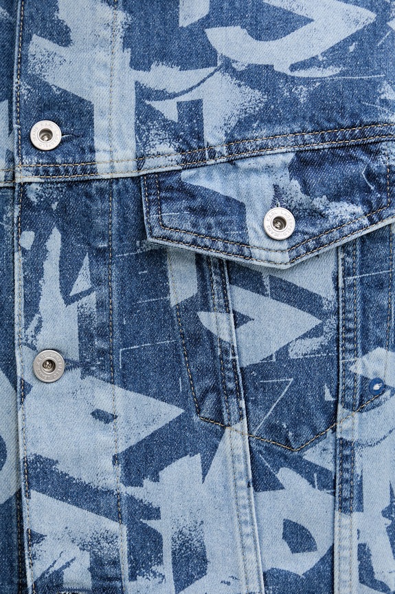 Karl Lagerfeld Jeans bunda pánska rifľová B2M14025 modrá