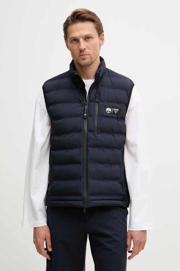 Guess vestă pentru bărbați x North Sails bleumarin M6GL38.W2167