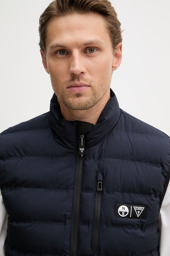 Guess vestă pentru bărbați x North Sails bleumarin M6GL38.W2167