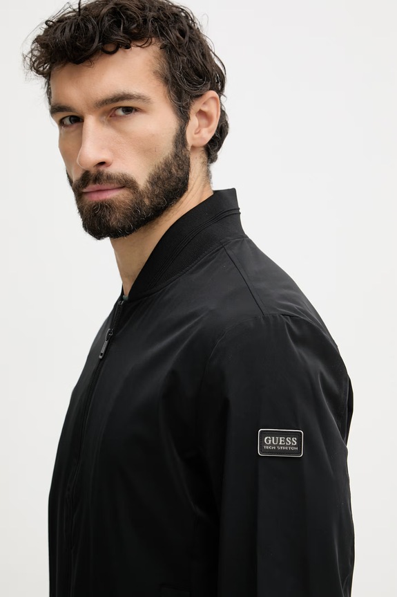 Guess Geacă bomber pentru bărbați negru M6RL09.WJ362