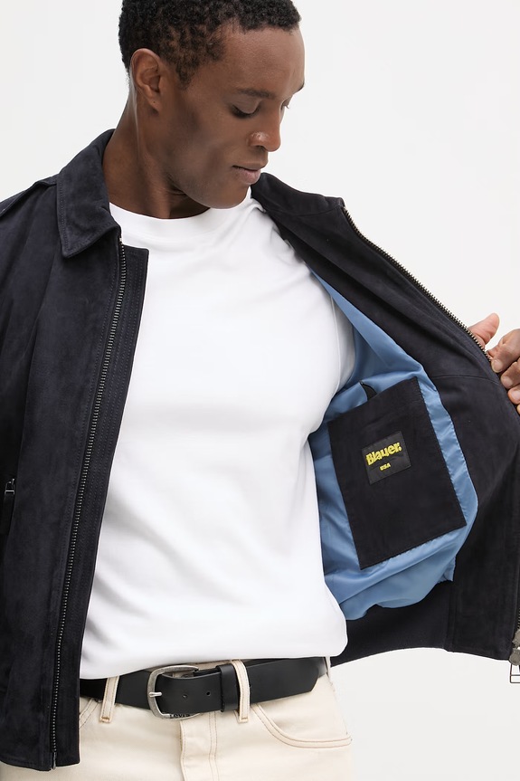 Blauer kurtka zamszowa ALLEN BLUL02436
