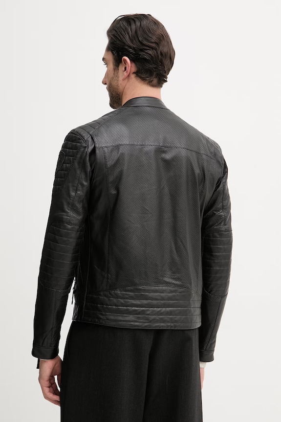 Îmbrăcăminte Blauer geacă de piele CROSSLAND BLUL02440 negru