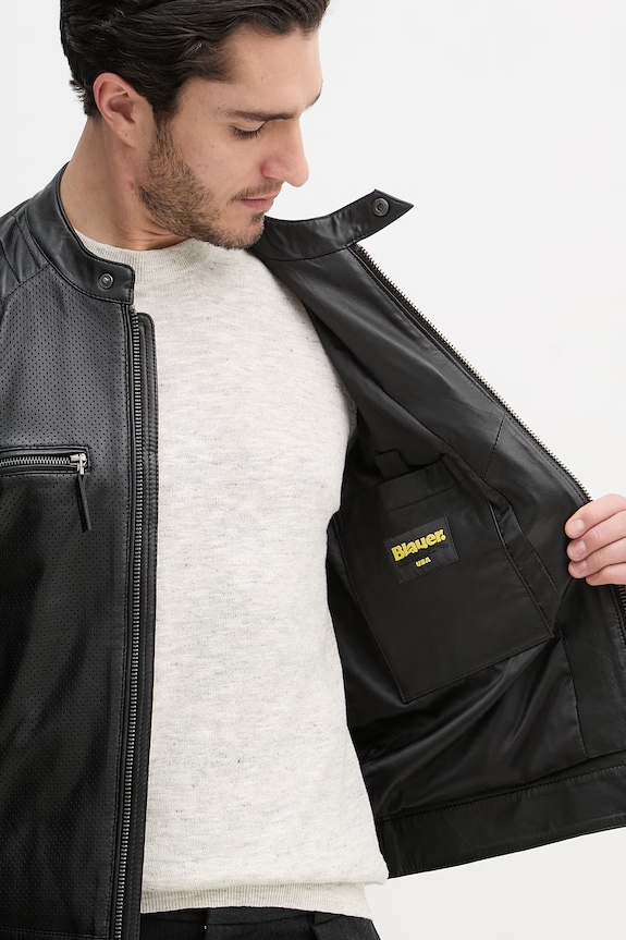 Blauer geacă de piele CROSSLAND BLUL02440