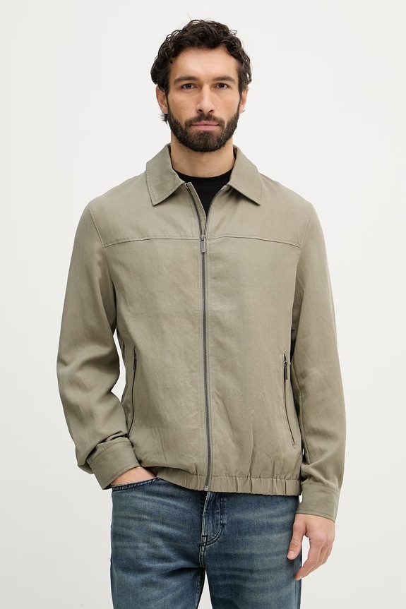 Guess jachetă pentru bărbați verde M6GL13.W1670