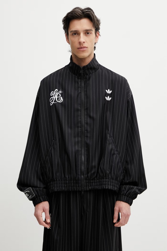 adidas Originals x Willy Chavarria уголемено яке мъжко с добавена мериносова вълна черен KR8696