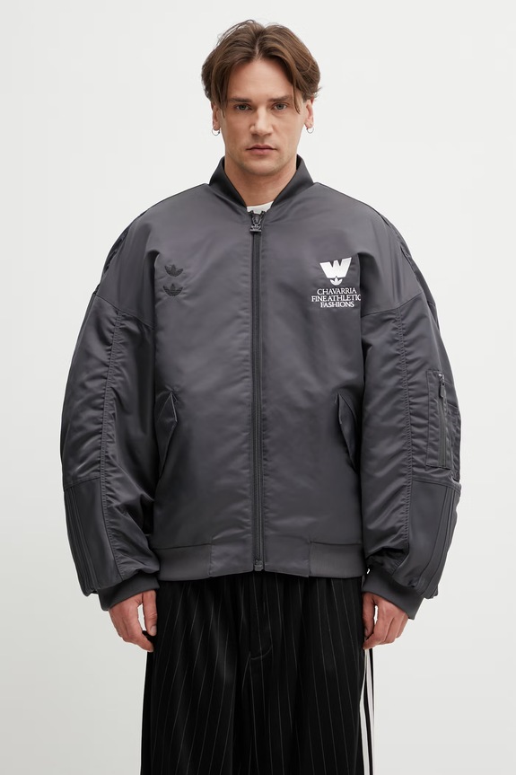 adidas Originals x Willy Chavarria яке бомбър мъжки сив KV2248