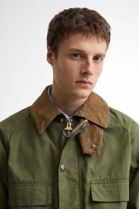 Barbour x Paul Smith Sugarlump Bedale pánska bavlnená bunda MCA1126GN52 zelená