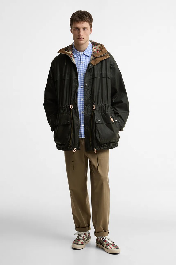 Barbour x Paul Smith Durham Men's jacket MWX2561OL51 green SS26