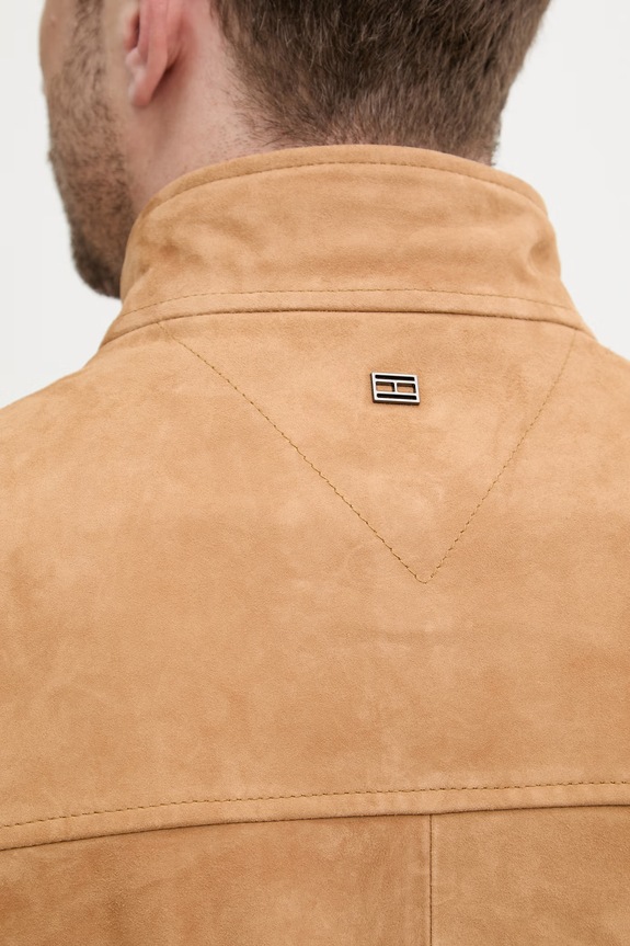 Tommy Hilfiger prechodná bunda pánska semišová MW0MW42691
