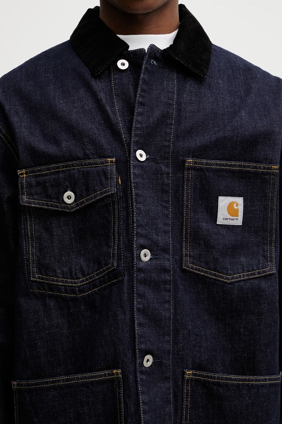 Carhartt WIP Warren Chore Coat kurtka jeansowa męska niebieski I036592.B8902