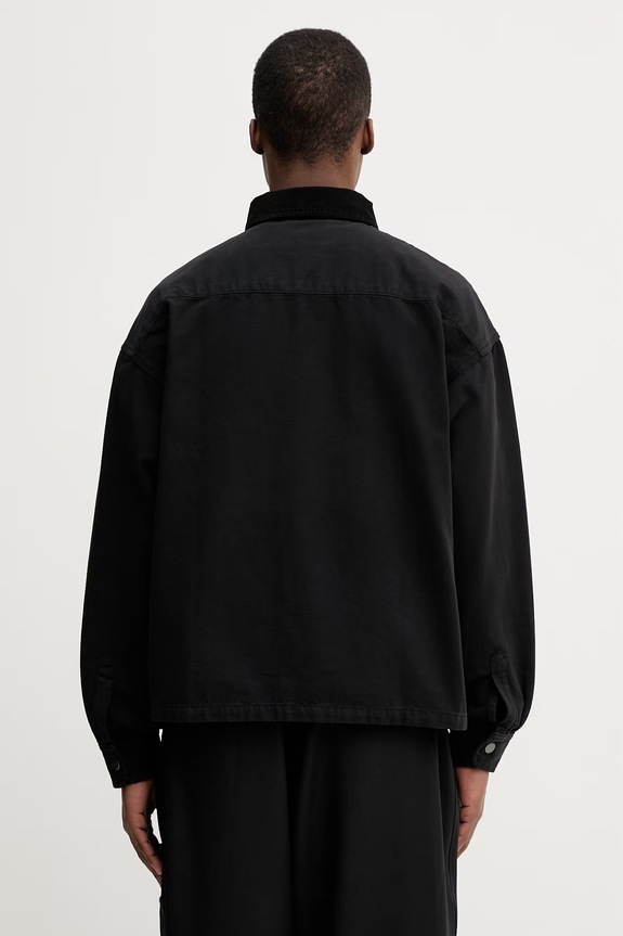 Îmbrăcăminte Carhartt WIP Prescott Shirt Jac geacă de tranziție din bumbac pentru bărbați I036484.00EGD negru