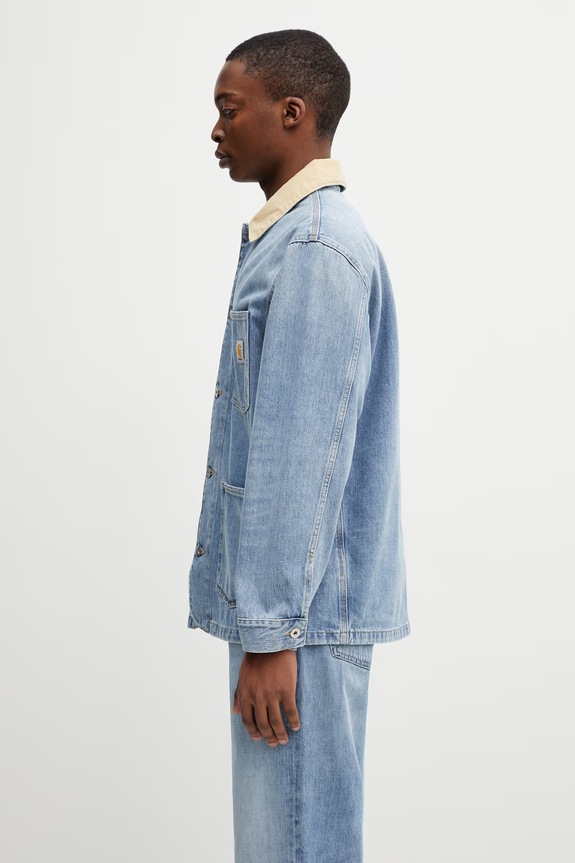 Carhartt WIP Warren Chore Coat kurtka jeansowa męska I036592.2XNUR niebieski SS26