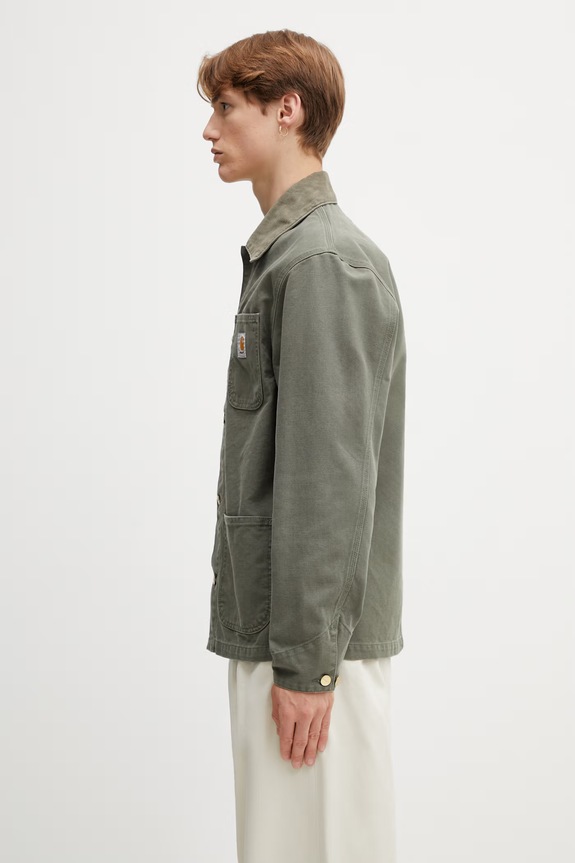 Carhartt WIP Michigan Coat яке от памук мъжко I034787.3MA4O зелен SS26