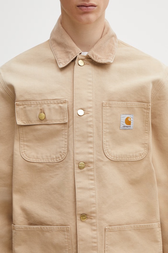 Carhartt WIP Michigan Coat jacket cotton Men's beige I034787.0ME4O