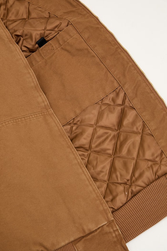 Carhartt WIP Ravon Jacket krótka kurtka bawełniana męska I036986.HZ60 brązowy