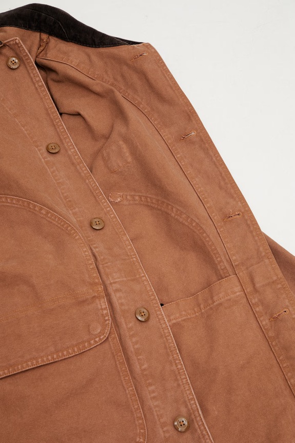 Carhartt WIP Prescott Coat kurtka jeansowa bawełniana męska I036983.00SGD brązowy