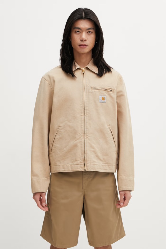 Carhartt WIP Detroit Jacket kurtka przejściowa bawełniana męska beżowy I034819.0ME4O