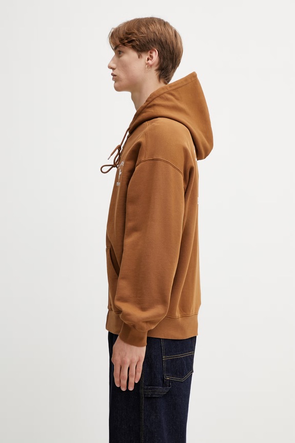 Carhartt WIP Hooded Eightynine Sweat Jacket μπλούζα βαμβακερή ανδρική I036373.HZXX καφέ SS26