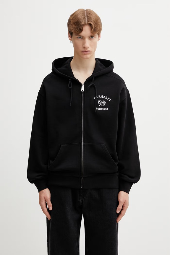 Carhartt WIP Hooded Eightynine Sweat Jacket zip-up sweatshirt cotton Men's black I036373.89XX