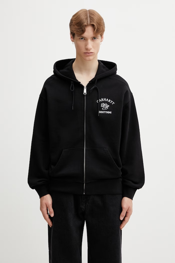 Carhartt WIP Hooded Eightynine Sweat Jacket zip-up sweatshirt cotton Men's black I036373.89XX