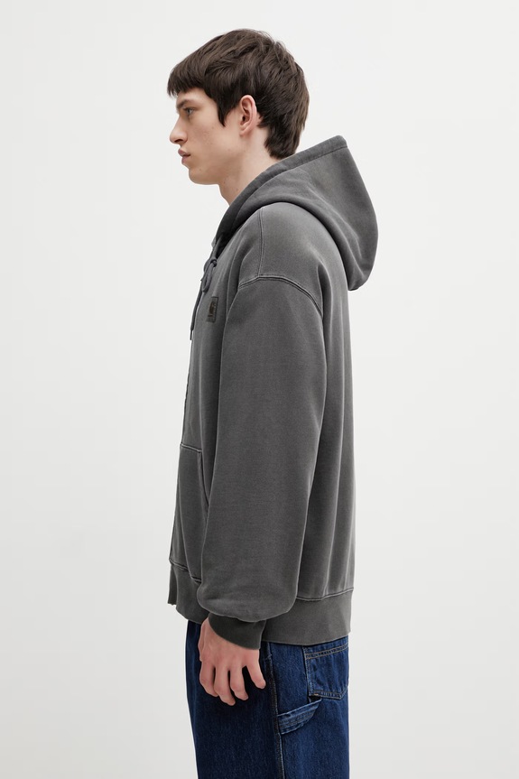 Carhartt WIP Hooded Nelson Jacket zip-up sweatshirt cotton Men's I033064.89GD gray SS26