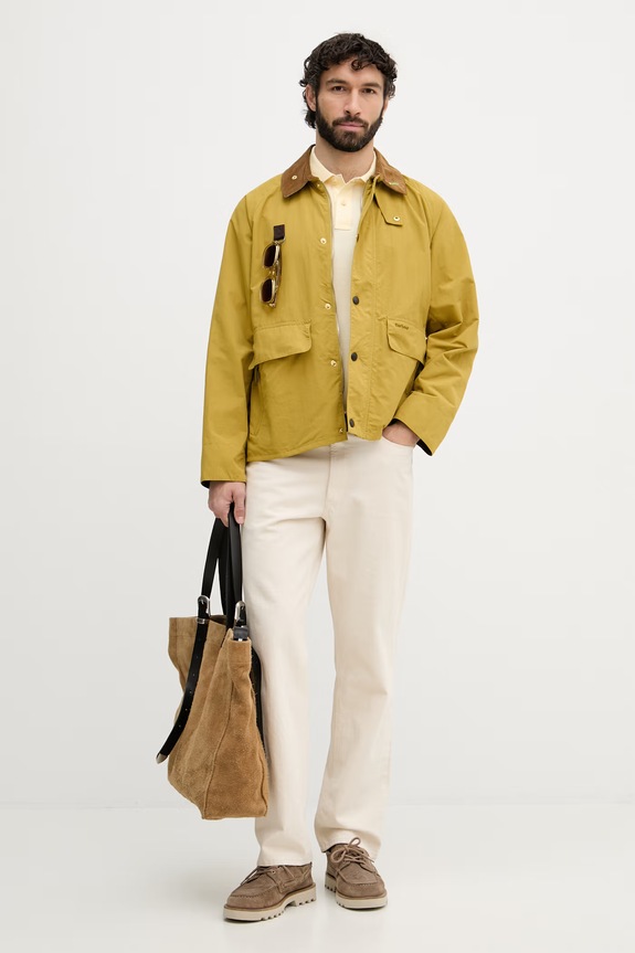 Barbour krótka kurtka męska Icons MCA1093 zielony SS26