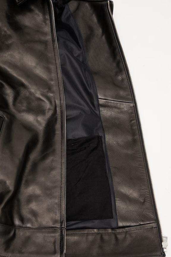 Neighborhood short jacket leather Men's 261SZNH.JKM01 black