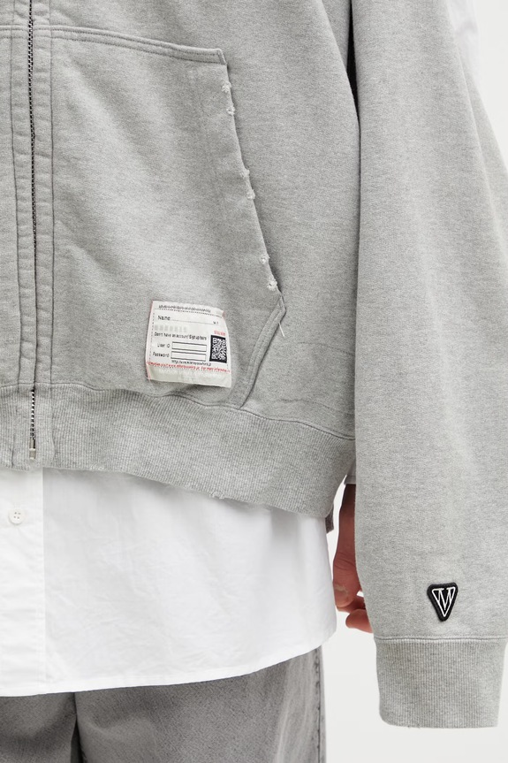Maison MIHARA YASUHIRO bluza rozpinana z kapturem bawełniana męska A16PK561