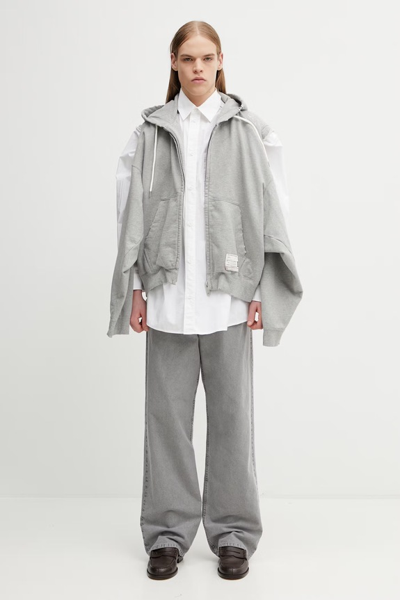 Maison MIHARA YASUHIRO bluza rozpinana z kapturem bawełniana męska A16PK561