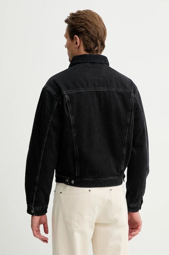 Îmbrăcăminte Diesel geacă jeans D-RANGER-T A21681.0BEBQ negru