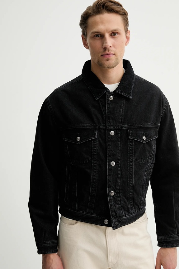 Diesel geacă jeans D-RANGER-T negru A21681.0BEBQ