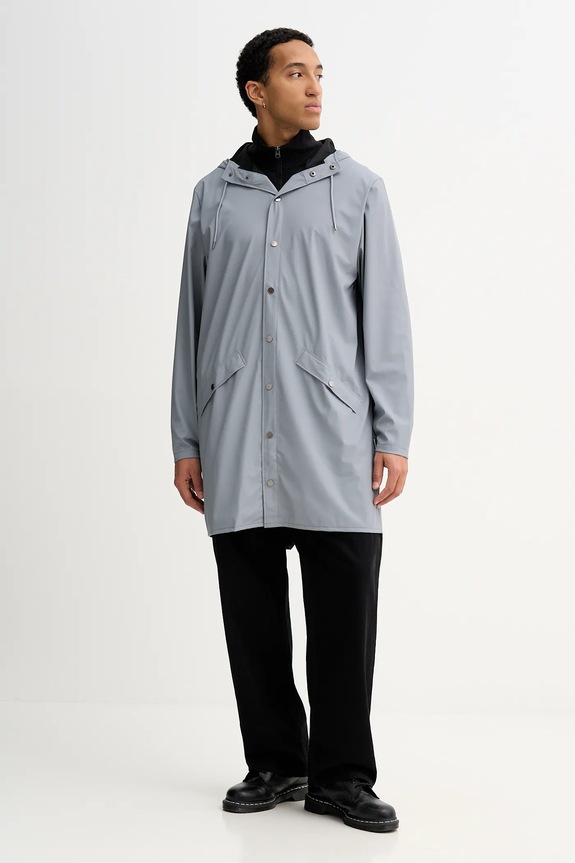 Rains kurtka przeciwdeszczowa 12020 Long Jacket W3 szary 12020.147