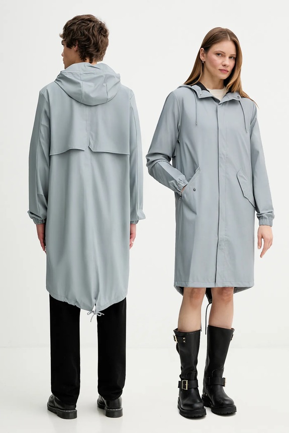 Bunda Rains 18140 Fishtail Parka W3 nezateplené sivá 18140.147