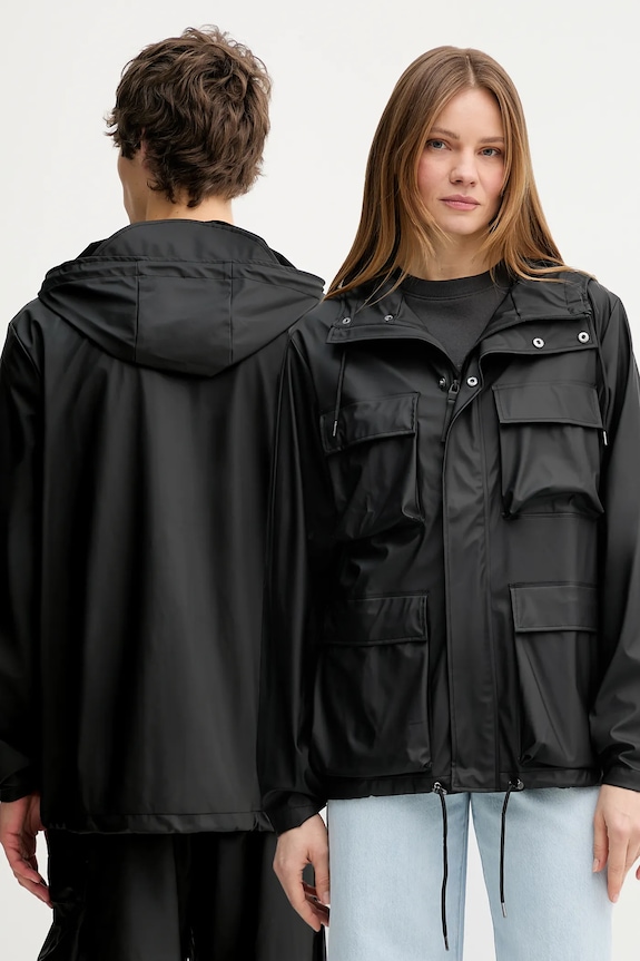 Rains kurtka przeciwdeszczowa 12210 Pocket Jacket W3 pozostałe czarny 12210.01