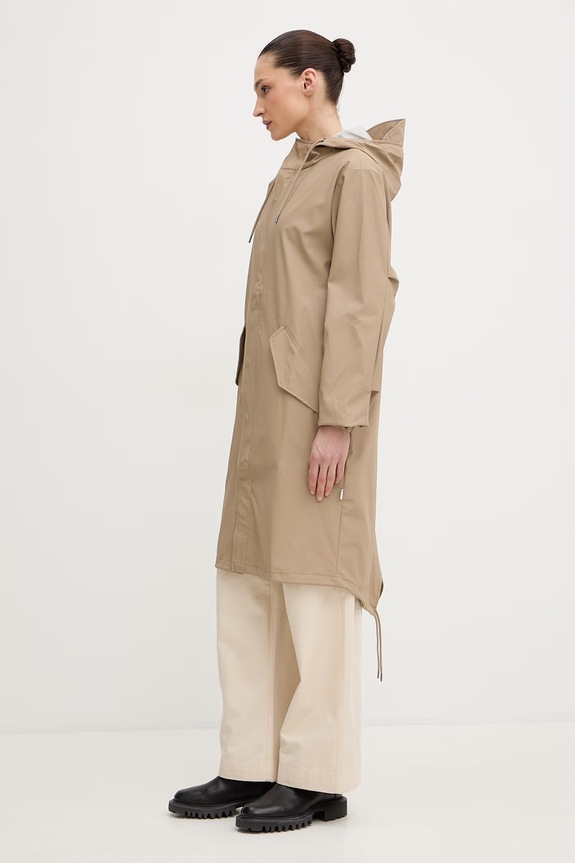 Rains αδιάβροχο μπουφάν 18140 Fishtail Parka W3 18140.133 μπεζ SS26