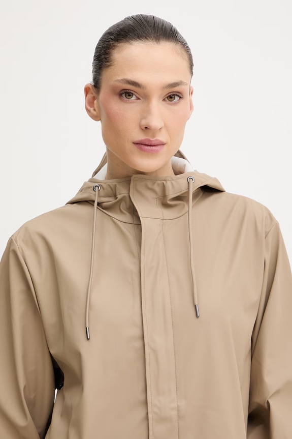 Rains αδιάβροχο μπουφάν 18140 Fishtail Parka W3 μπεζ 18140.133