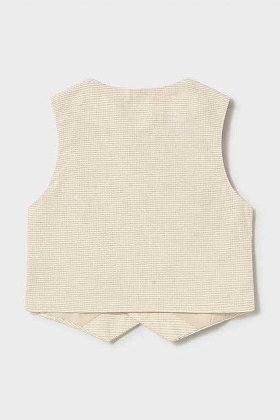Mayoral vászonkeverékből készült gyerek mellény 1312.3A.Baby.PPY2 bézs SS26