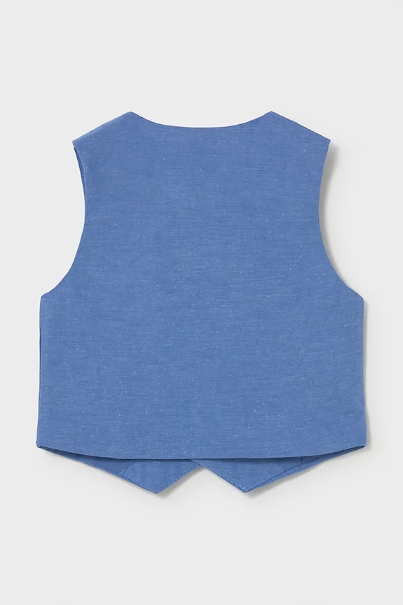 Mayoral vászonkeverékből készült gyerek mellény 1312.3A.Baby.PPY2 kék SS26