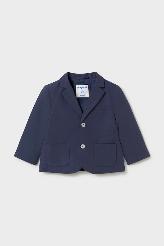 Mayoral sacou din amestec de in pentru copii panza bleumarin 1404.3A.Baby.PPY2