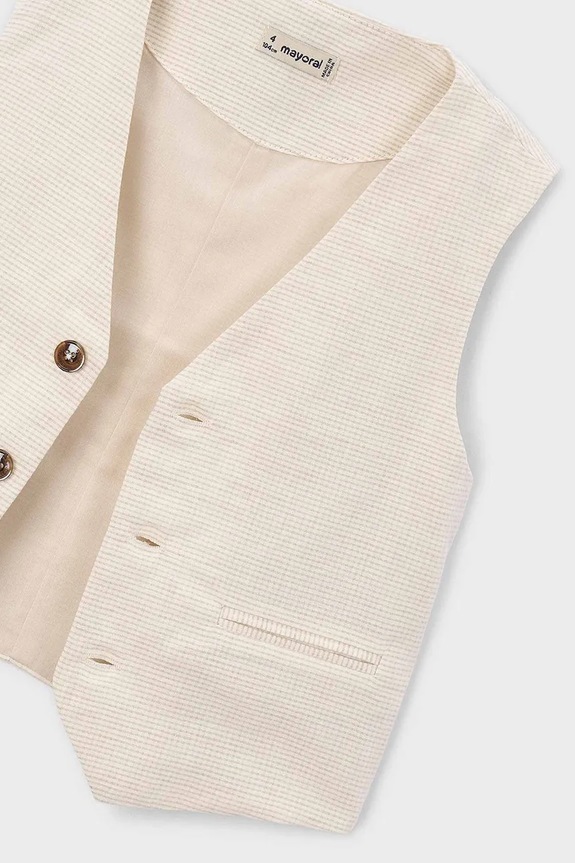 CHLAPEC Dětská vesta s příměsí lnu Mayoral 3379.5B.Mini.PPY2 béžová