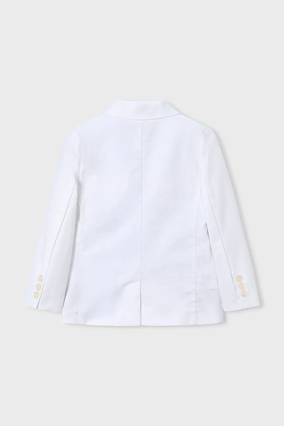 Fiú Mayoral vászonkeverékből készült gyerek kabát 3437.5B.Mini.PPY2 fehér