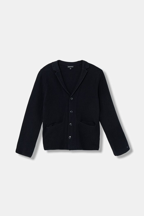 Emporio Armani kardigan dziecięcy EB001215.AF23408 granatowy SS26